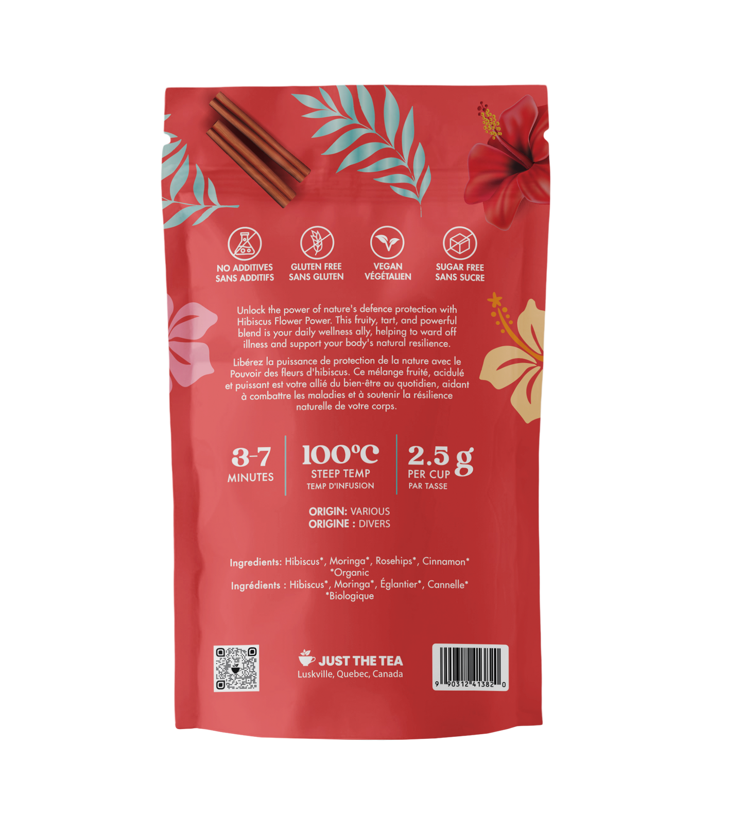 Pouvoir des fleurs d'hibiscus