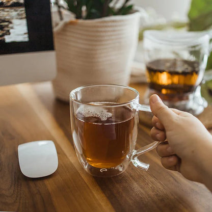 Double Wall Glass Mug - Just the Tea
