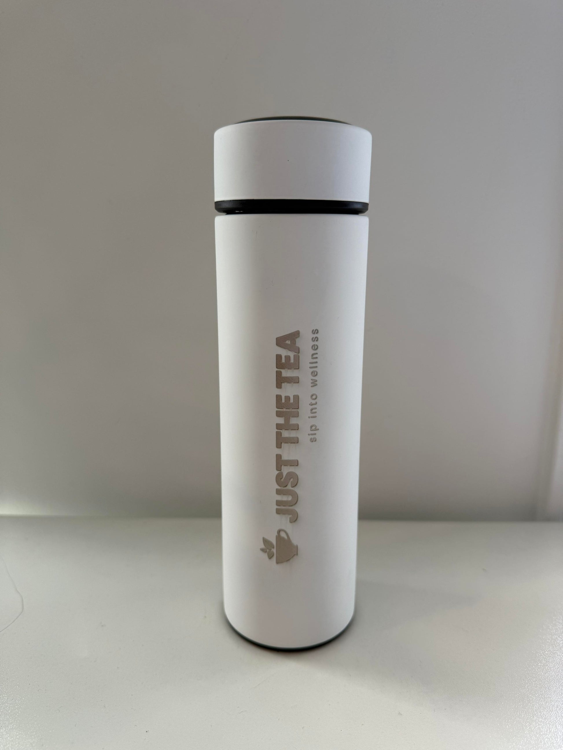 Stainless Steel Infuser Tumbler - White - Just the Tea