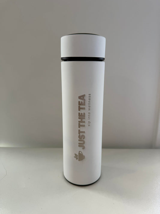 Stainless Steel Infuser Tumbler - White - Just the Tea